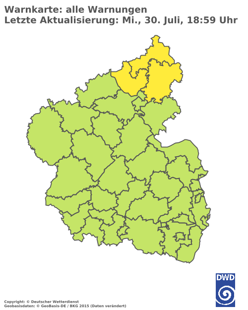 Aktuelle Wetterwarnungen für Germersheim