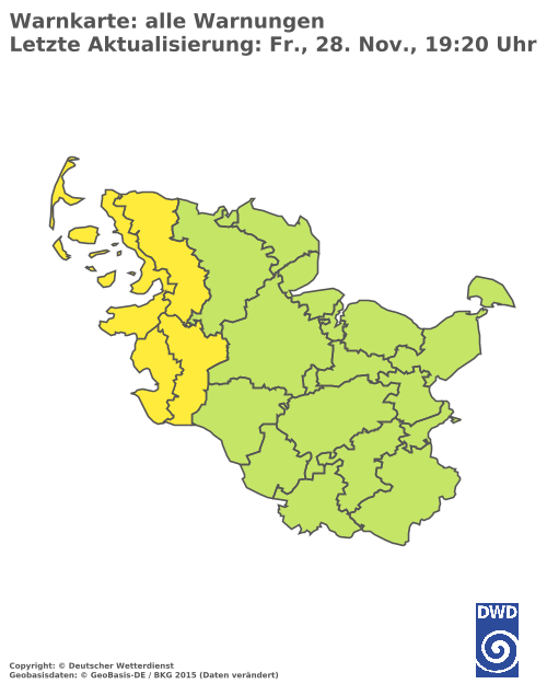 Aktuelle Wetterwarnungen für Hamburg