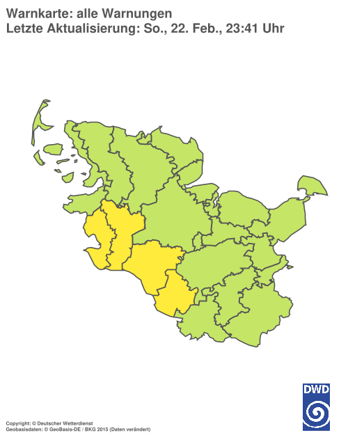 Aktuelle Wetterwarnungen für Hamburg