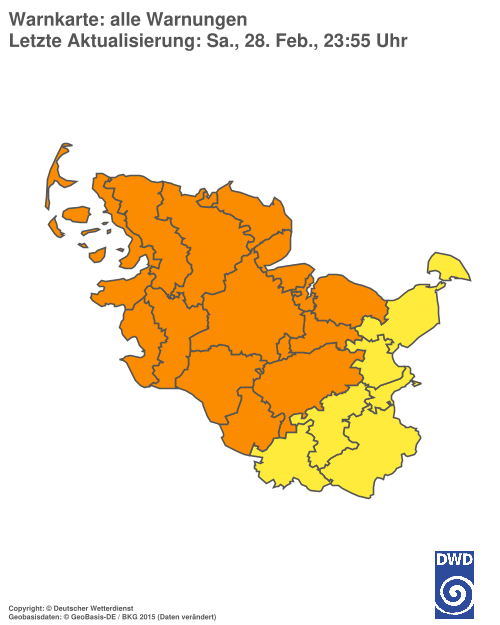 Aktuelle Wetterwarnungen für Hamburg