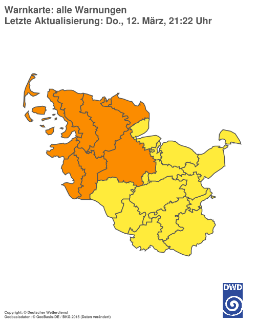 Aktuelle Wetterwarnungen für Hamburg