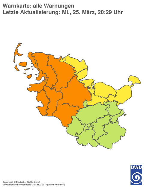 Aktuelle Wetterwarnungen für Hamburg