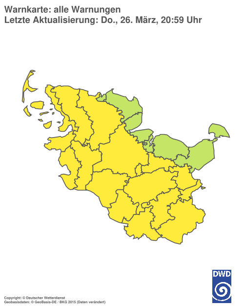 Aktuelle Wetterwarnungen für Hamburg