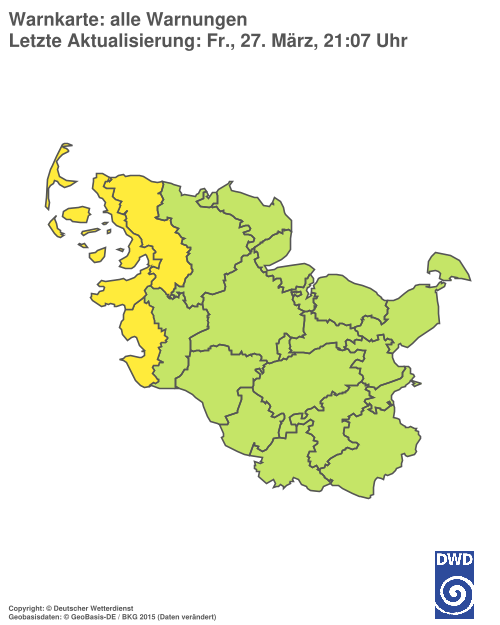Aktuelle Wetterwarnungen für Hamburg