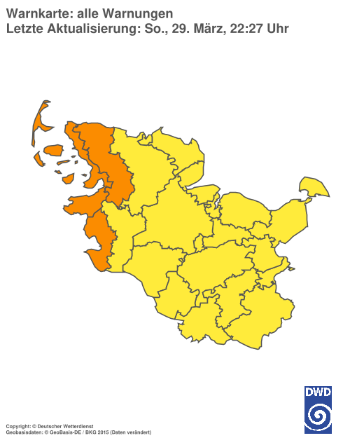 Aktuelle Wetterwarnungen für Hamburg