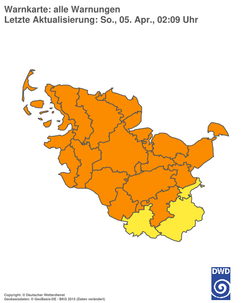 Aktuelle Wetterwarnungen für Hamburg