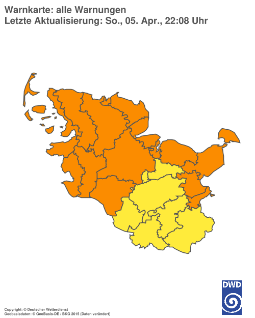 Aktuelle Wetterwarnungen für Hamburg