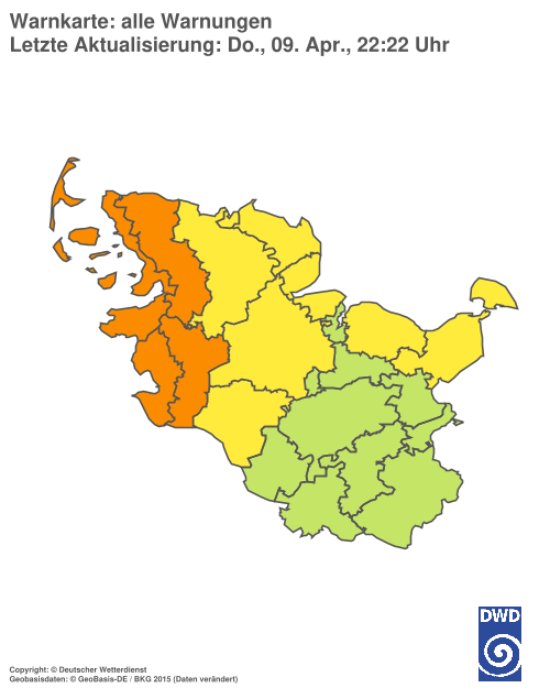 Aktuelle Wetterwarnungen für Hamburg