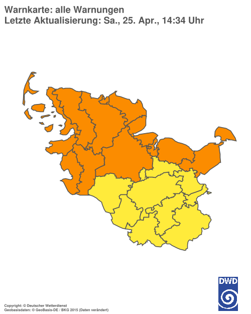 Aktuelle Wetterwarnungen für Hamburg
